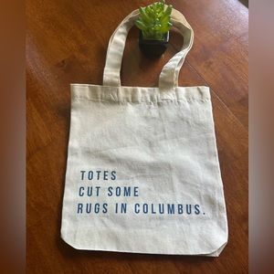 Twice Chic Boutique-Cute Cheeky Columbus Ohio Linen Mini Tote Bag